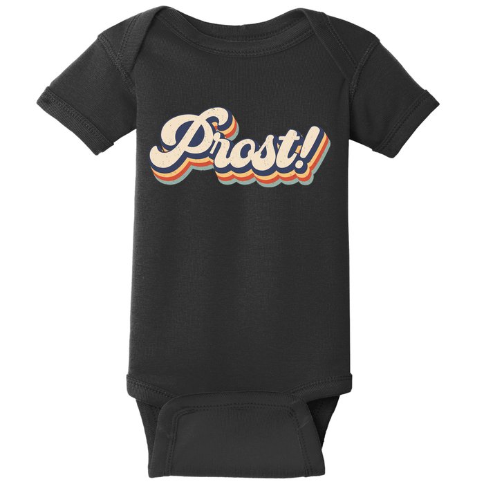 Prost Oktoberfest Retro Groovy Baby Bodysuit