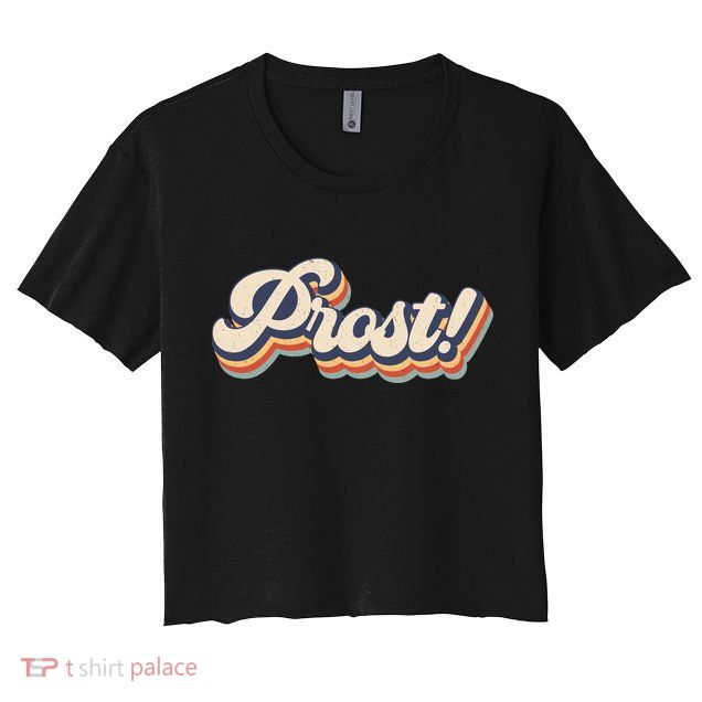 Prost Oktoberfest Retro Groovy Crop Top