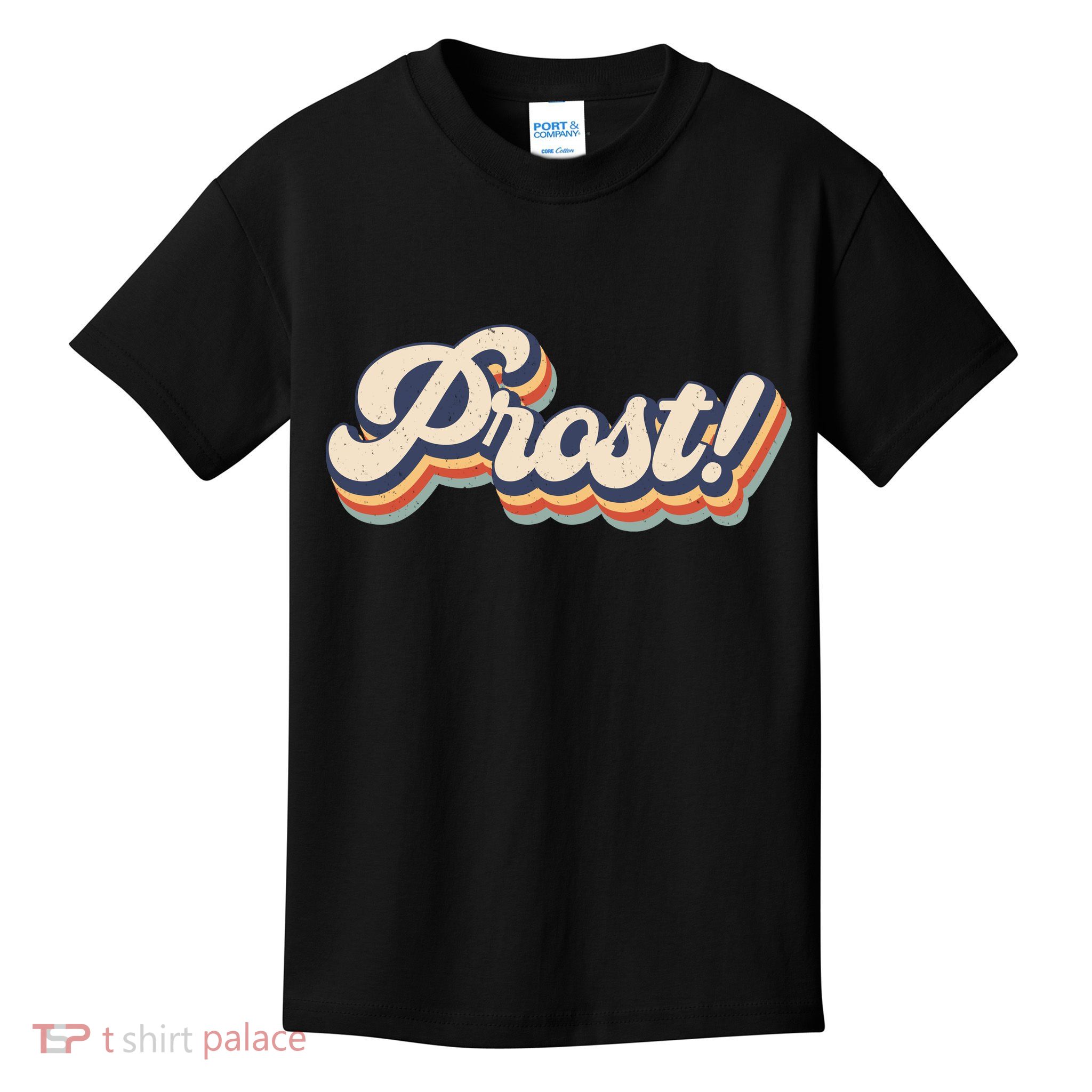 Prost Oktoberfest Retro Groovy Kids T-Shirt