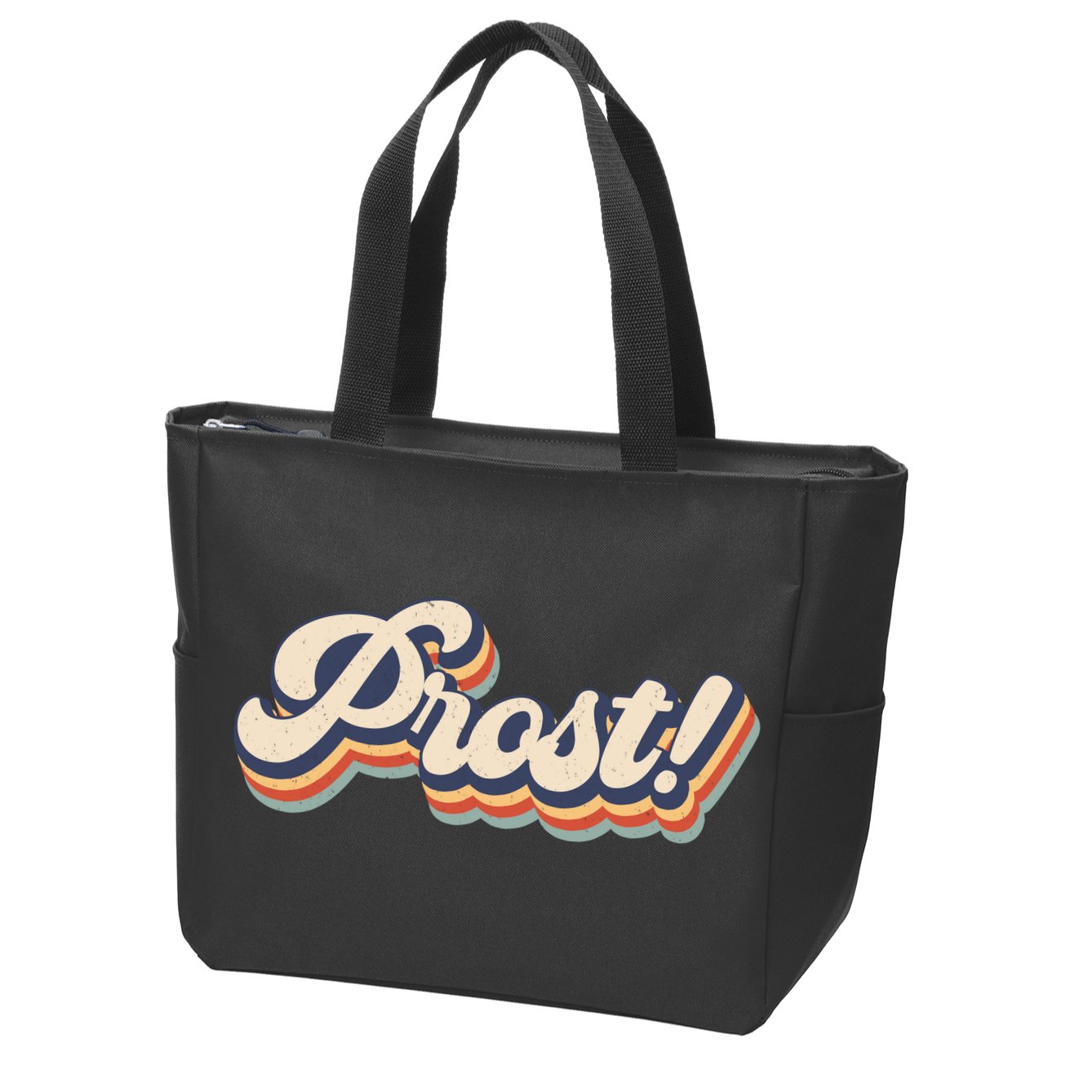 Prost Oktoberfest Retro Groovy Zip Tote Bag