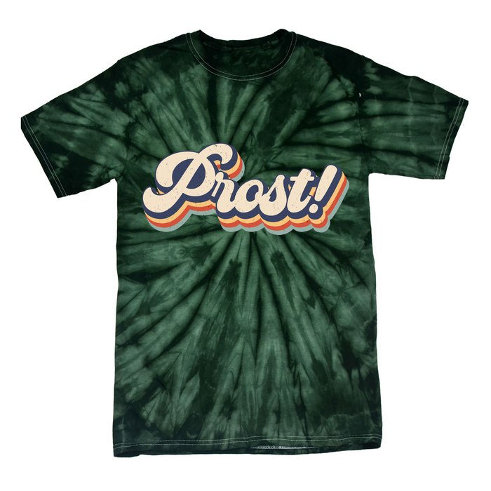 Prost Oktoberfest Retro Groovy Tie-Dye T-Shirt