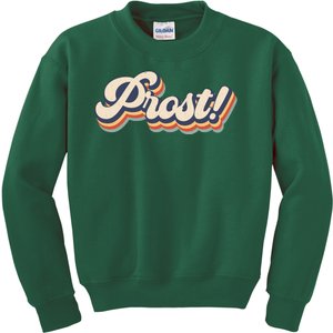 Prost Oktoberfest Retro Groovy Kids Sweatshirt