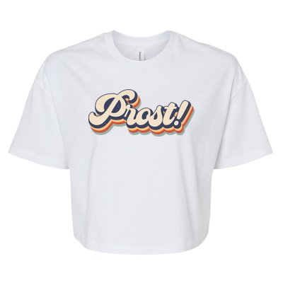 Prost Oktoberfest Retro Groovy Bella+Canvas Jersey Crop Tee