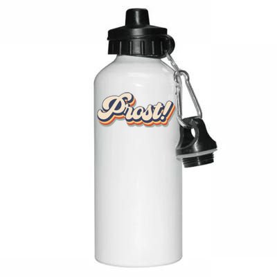 Prost Oktoberfest Retro Groovy Aluminum Water Bottle 