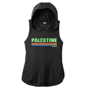 Palestine Ohio Retro Ladies PosiCharge Tri-Blend Wicking Draft Hoodie Tank