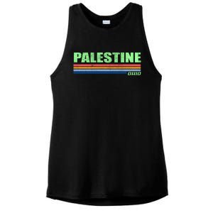 Palestine Ohio Retro Ladies PosiCharge Tri-Blend Wicking Tank