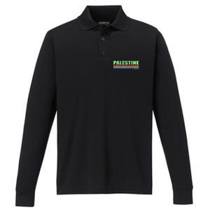 Palestine Ohio Retro Performance Long Sleeve Polo