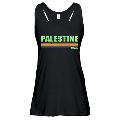 Palestine Ohio Retro Ladies Essential Flowy Tank
