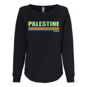 Palestine Ohio Retro Womens California Wash Sweatshirt