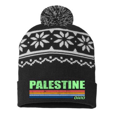 Palestine Ohio Retro USA-Made Snowflake Beanie