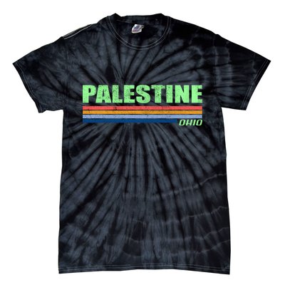Palestine Ohio Retro Tie-Dye T-Shirt