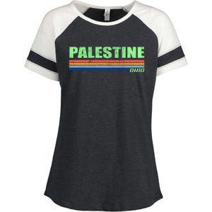 Palestine Ohio Retro Enza Ladies Jersey Colorblock Tee