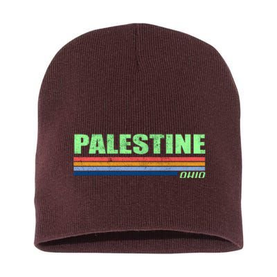 Palestine Ohio Retro Short Acrylic Beanie