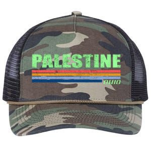 Palestine Ohio Retro Retro Rope Trucker Hat Cap