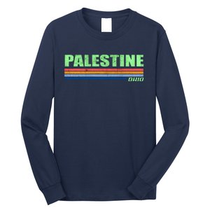 Palestine Ohio Retro Long Sleeve Shirt