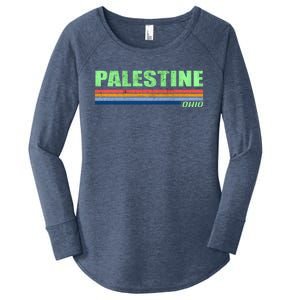 Palestine Ohio Retro Women's Perfect Tri Tunic Long Sleeve Shirt