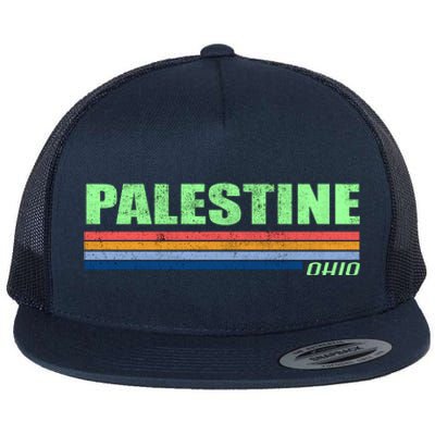 Palestine Ohio Retro Flat Bill Trucker Hat