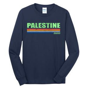 Palestine Ohio Retro Tall Long Sleeve T-Shirt