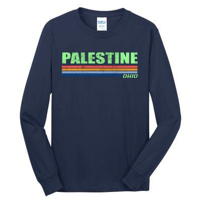 Palestine Ohio Retro Tall Long Sleeve T-Shirt