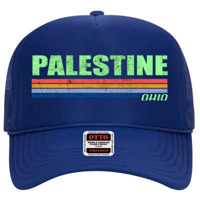 Palestine Ohio Retro High Crown Mesh Back Trucker Hat