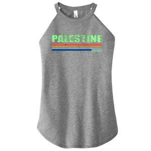 Palestine Ohio Retro Women's Perfect Tri Rocker Tank