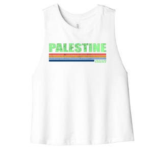 Palestine Ohio Retro Women's Racerback Cropped Tank