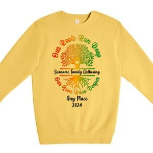 Personalize Our Roots Run Deep Family Reunion Custom Premium Crewneck Sweatshirt