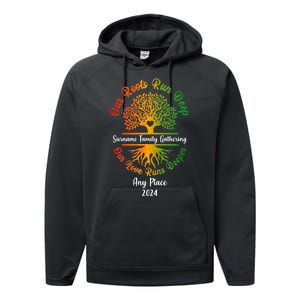 Personalize Our Roots Run Deep Family Reunion Custom Performance Fleece Hoodie