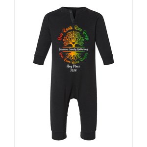 Personalize Our Roots Run Deep Family Reunion Custom Infant Fleece One Piece