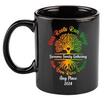 Personalize Our Roots Run Deep Family Reunion Custom 11oz C Handle Ceramic Mug