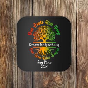 Personalize Our Roots Run Deep Family Reunion Custom Coaster