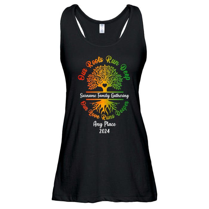 Personalize Our Roots Run Deep Family Reunion Custom Ladies Essential Flowy Tank