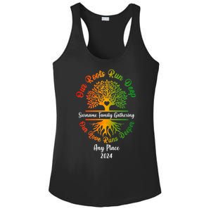 Personalize Our Roots Run Deep Family Reunion Custom Ladies PosiCharge Competitor Racerback Tank