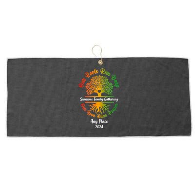 Personalize Our Roots Run Deep Family Reunion Custom Large Microfiber Waffle Golf Towel