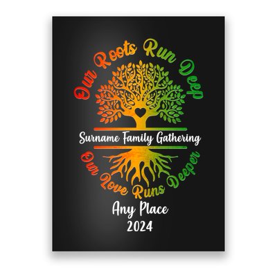 Personalize Our Roots Run Deep Family Reunion Custom Poster
