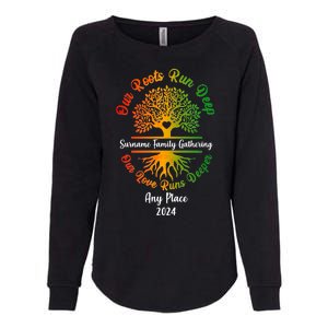 Personalize Our Roots Run Deep Family Reunion Custom Womens California Wash Sweatshirt