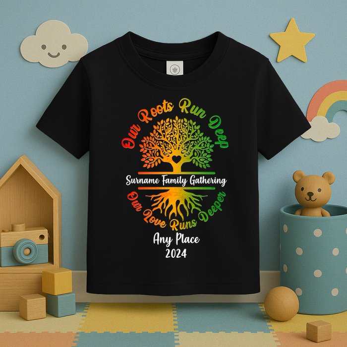 Personalize Our Roots Run Deep Family Reunion Custom Toddler T-Shirt