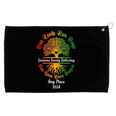 Personalize Our Roots Run Deep Family Reunion Custom Grommeted Golf Towel