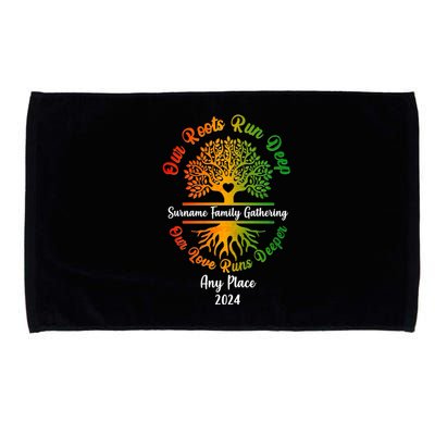 Personalize Our Roots Run Deep Family Reunion Custom Microfiber Hand Towel