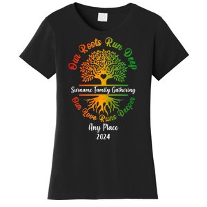 Personalize Our Roots Run Deep Family Reunion Custom Women's T-Shirt