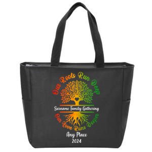 Personalize Our Roots Run Deep Family Reunion Custom Zip Tote Bag