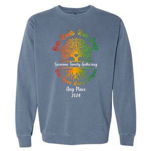 Personalize Our Roots Run Deep Family Reunion Custom Garment-Dyed Sweatshirt