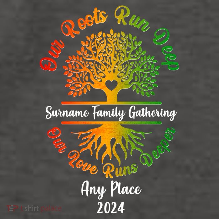 Personalize Our Roots Run Deep Family Reunion Custom Vector Backpack