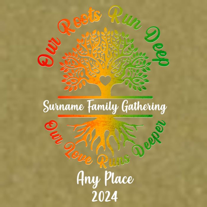 Personalize Our Roots Run Deep Family Reunion Custom Garment-Dyed Women's Muscle Tee