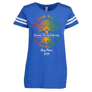 Personalize Our Roots Run Deep Family Reunion Custom Enza Ladies Jersey Football T-Shirt