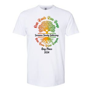 Personalize Our Roots Run Deep Family Reunion Custom Softstyle CVC T-Shirt