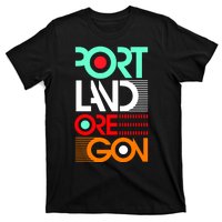 Portland Oregon Retro Typography T-Shirt