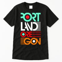 Portland Oregon Retro Typography Tall T-Shirt