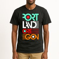Portland Oregon Retro Typography Tall T-Shirt