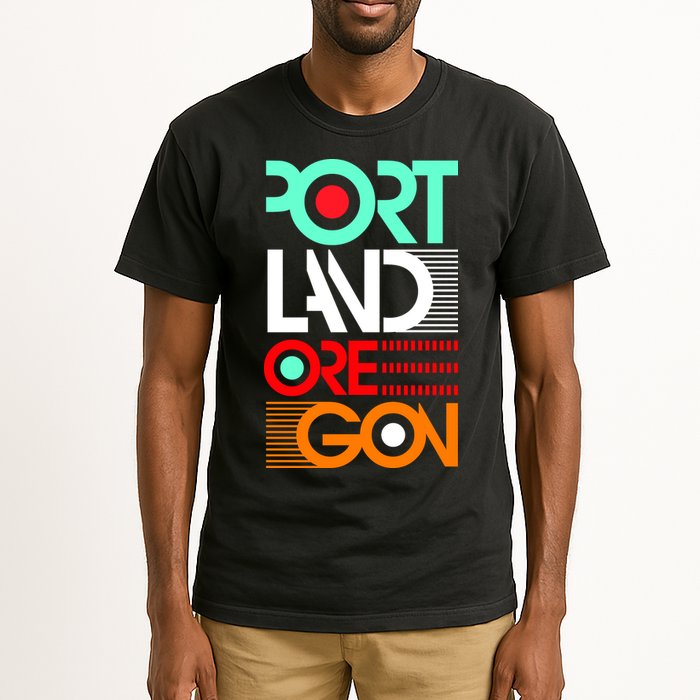 Portland Oregon Retro Typography Tall T-Shirt